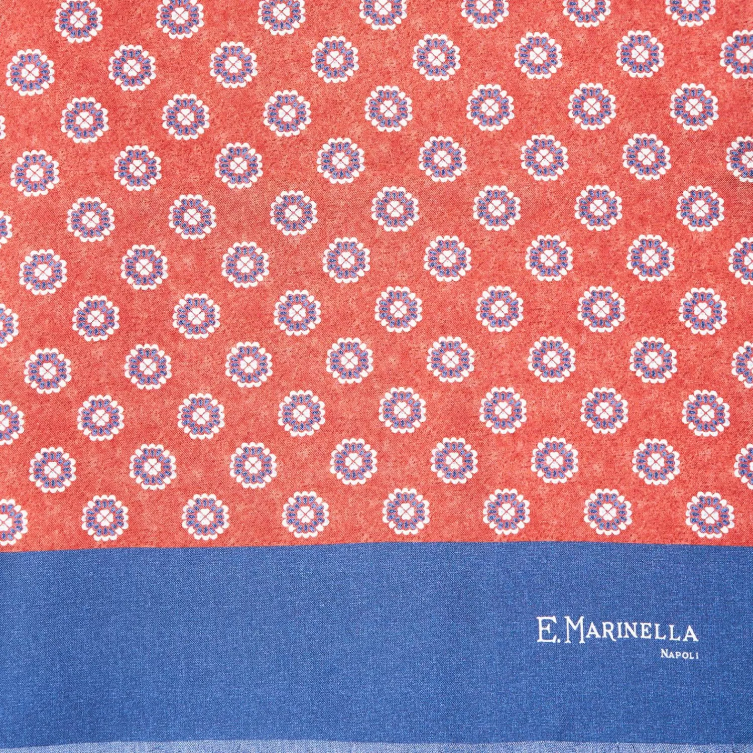 Red And Blue Double Silk Scarf>E.Marinella Discount