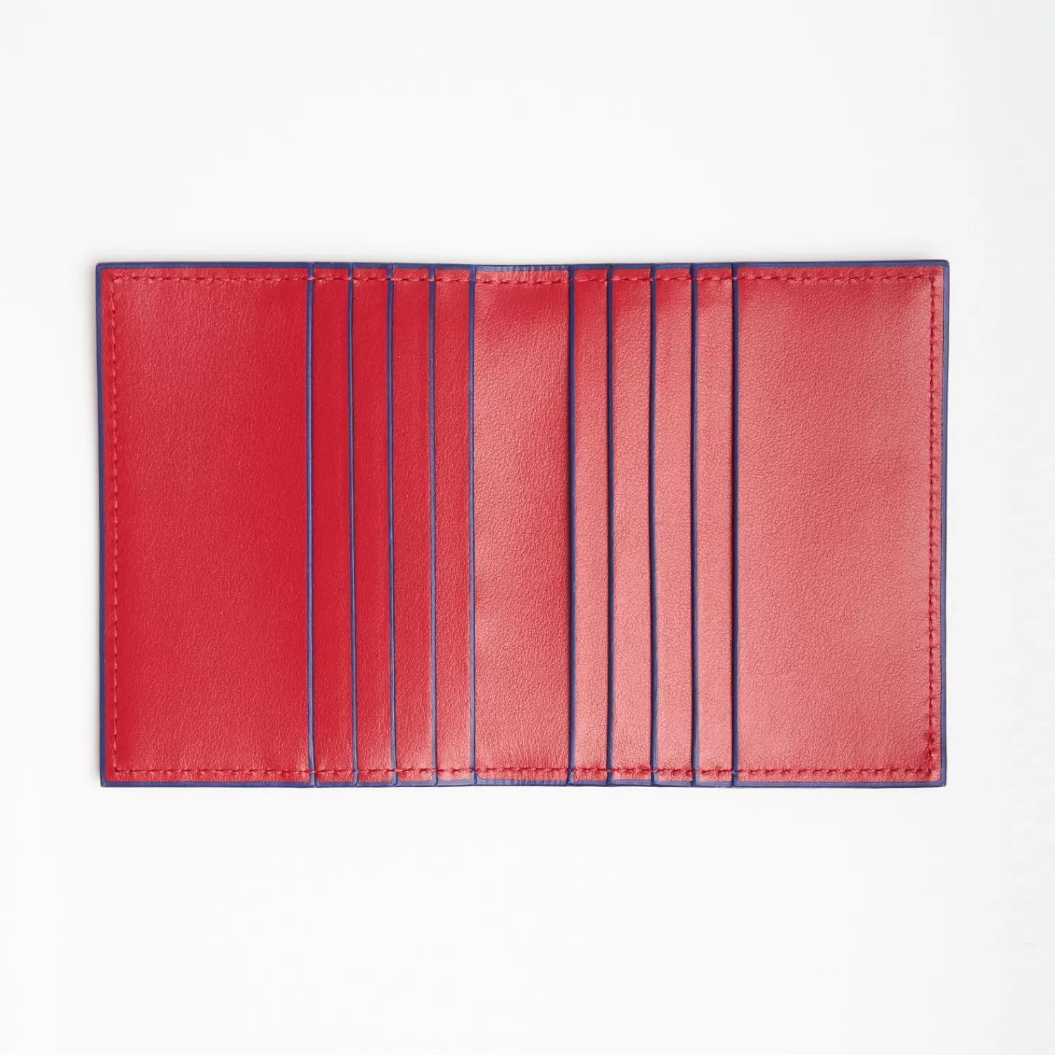 Red Leather Folding Card Holder - 10 Compartments>E.Marinella Hot