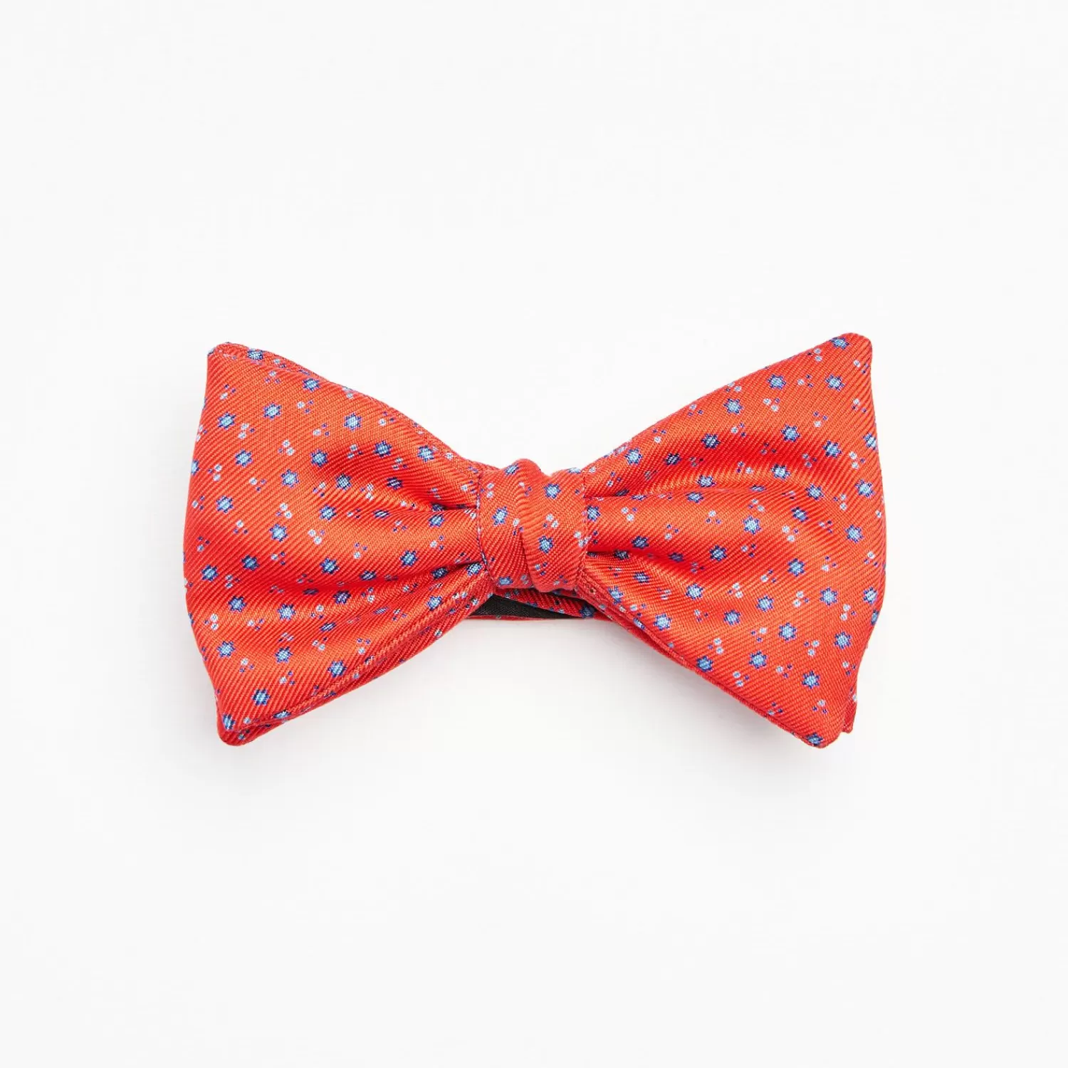 Red Pre-Knotted Silk Bowtie- Small Flower Pattern>E.Marinella Online