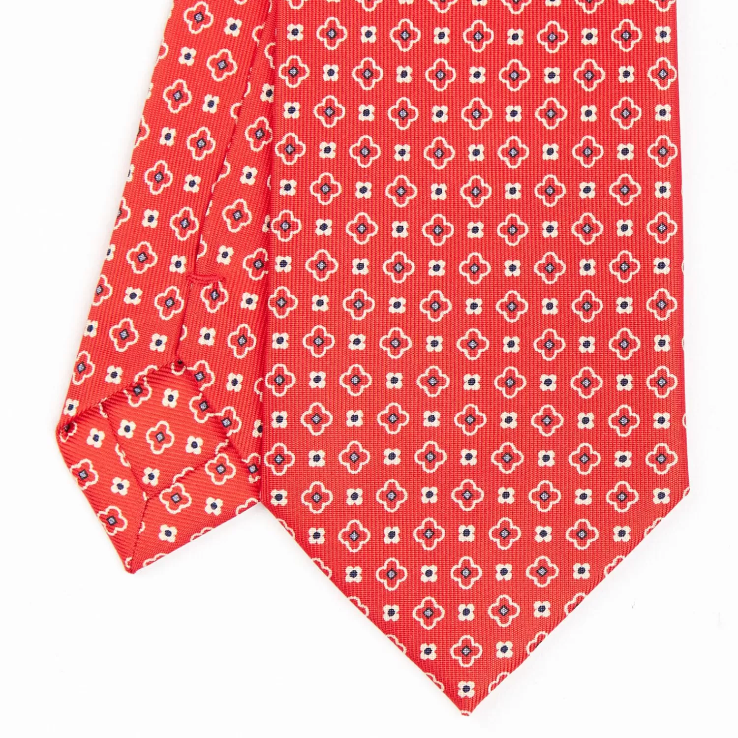 Red Sartorial Classic Silk Tie - Small Flower Pattern>E.Marinella Cheap