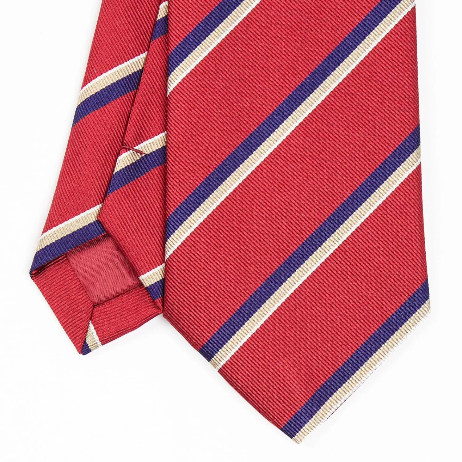 Red Sartorial Striped Silk Tie>E.Marinella Online