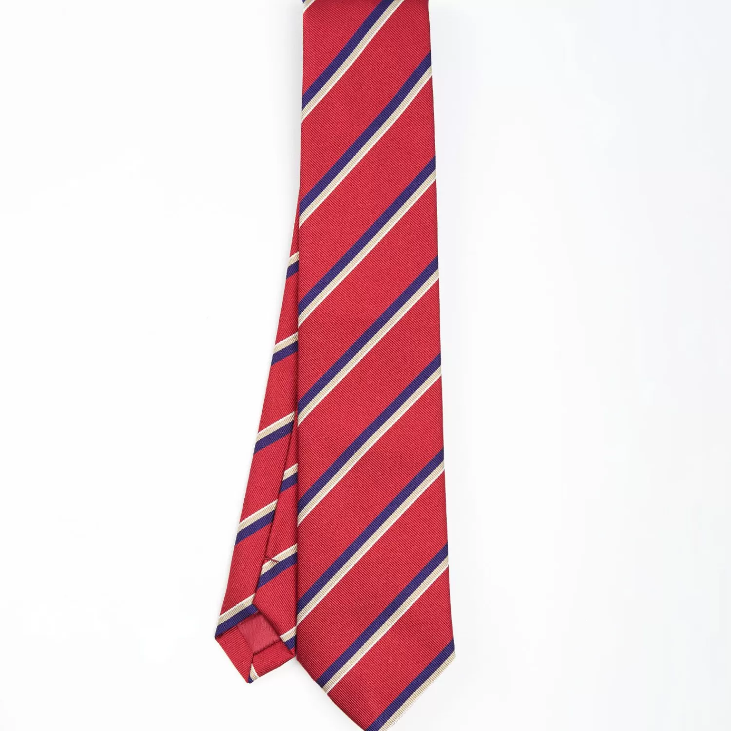 Red Sartorial Striped Silk Tie>E.Marinella Online
