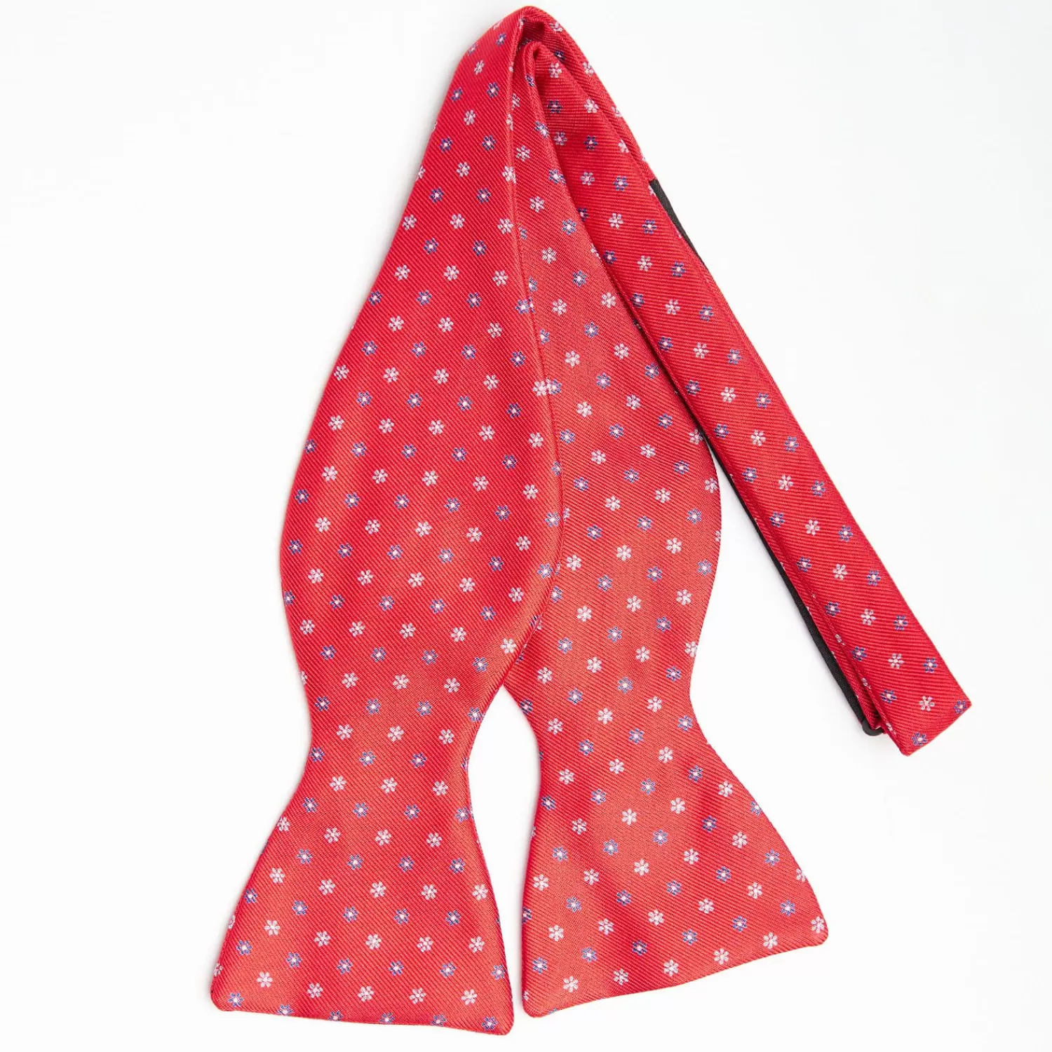 Red Silk Bowtie To Self-Tie - Small Flower Pattern>E.Marinella Cheap
