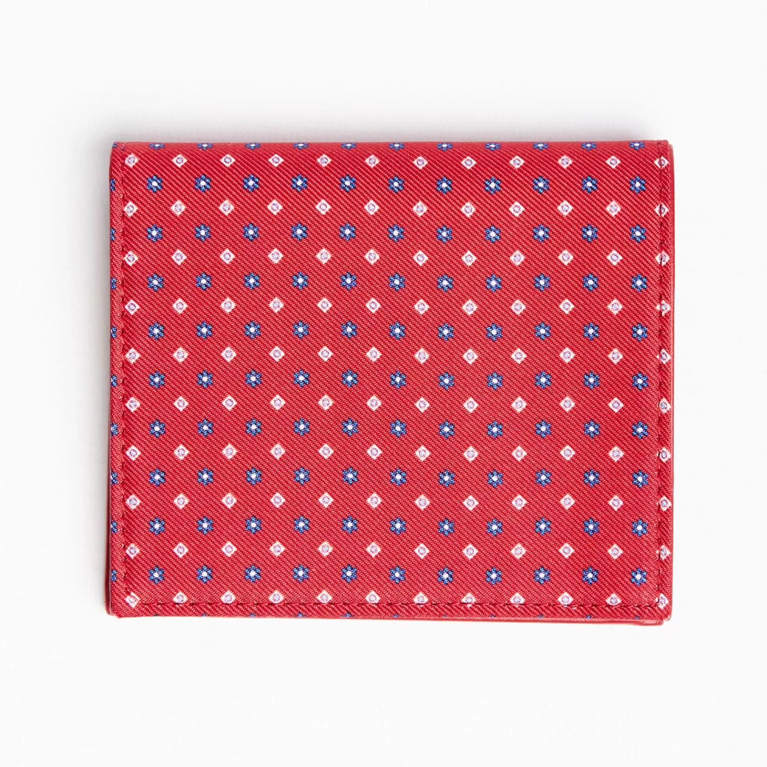 Red Small Wallet In Silk And Leather>E.Marinella Outlet