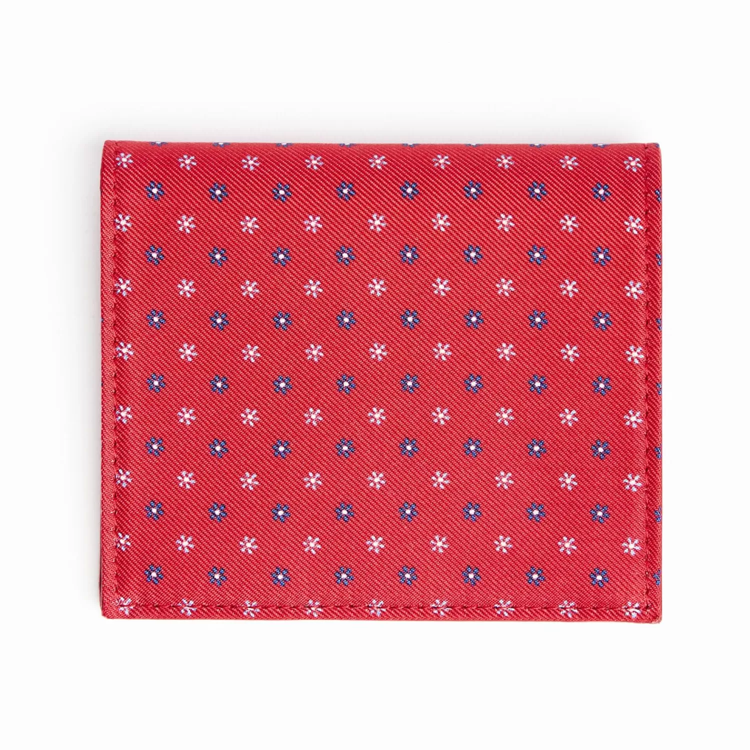 Red Small Wallet In Silk And Leather>E.Marinella Store