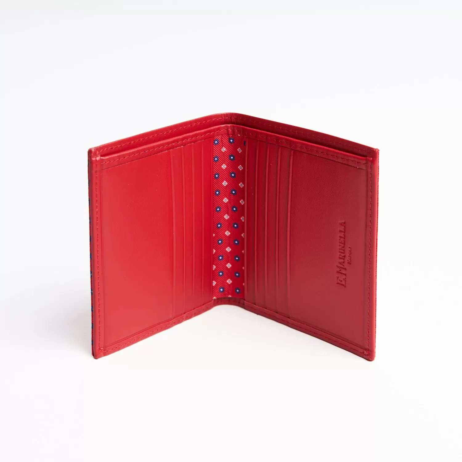Red Small Wallet In Silk And Leather>E.Marinella Outlet