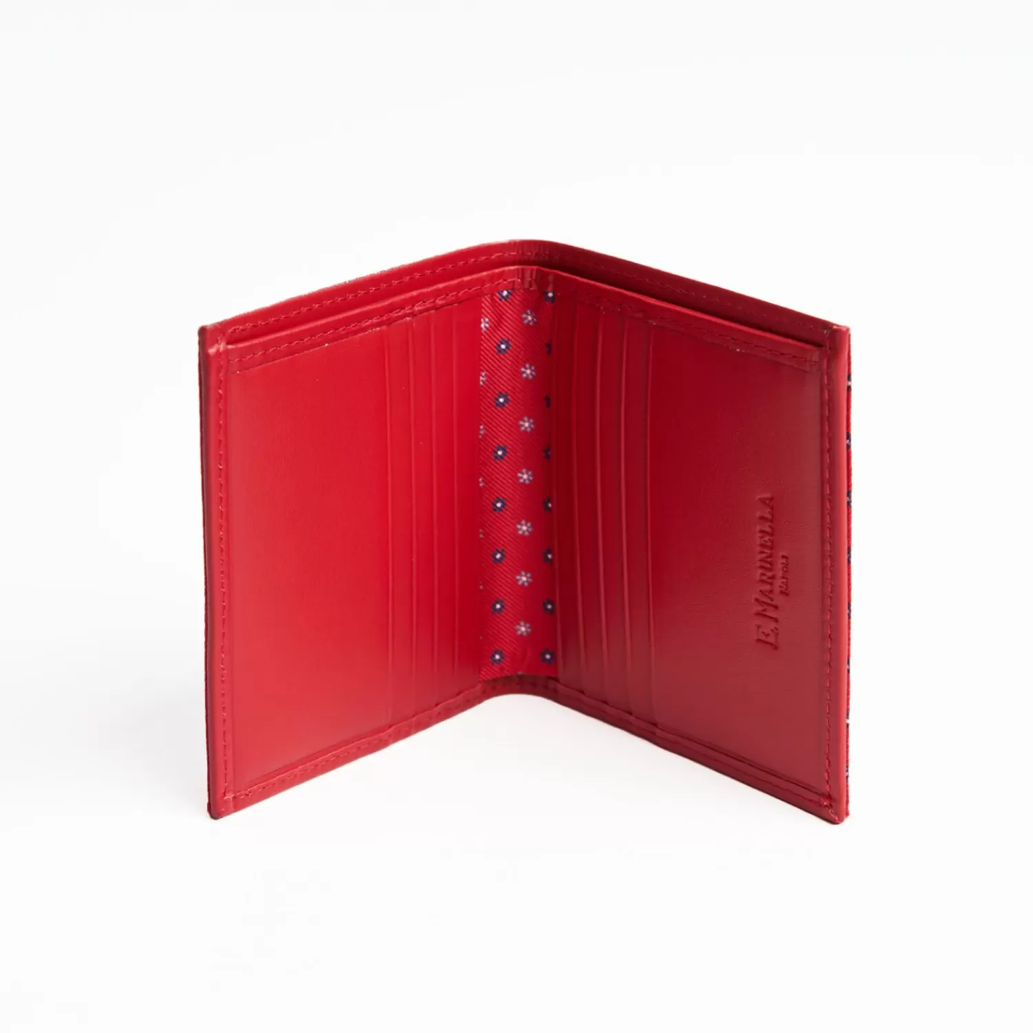 Red Small Wallet In Silk And Leather>E.Marinella Store