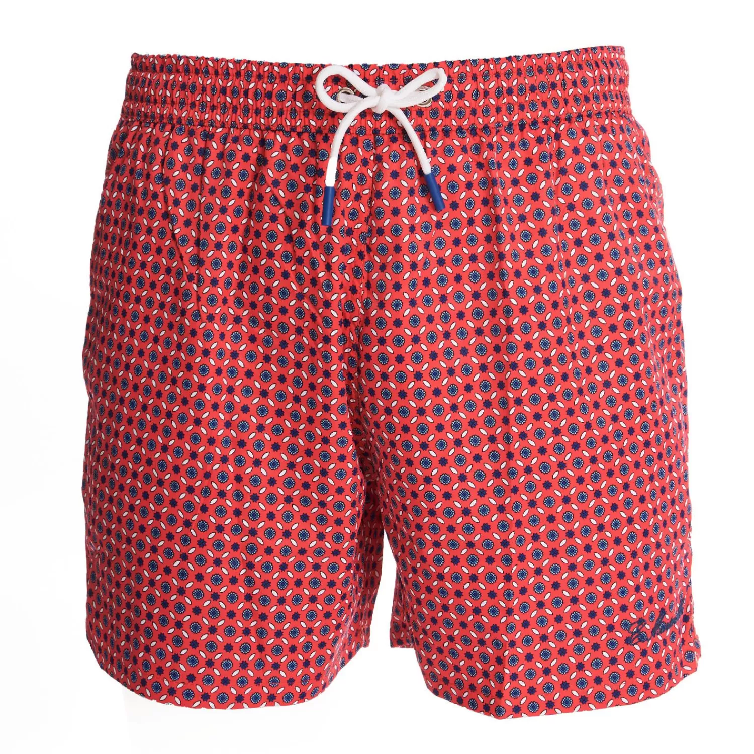 Red Swim Shorts- Large Patterns>E.Marinella Fashion