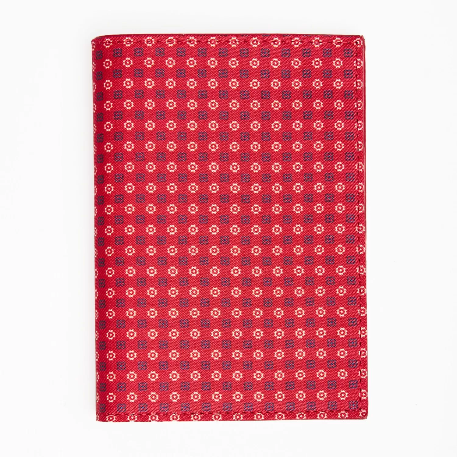 Red Vertical Wallet In Silk And Leather>E.Marinella Sale