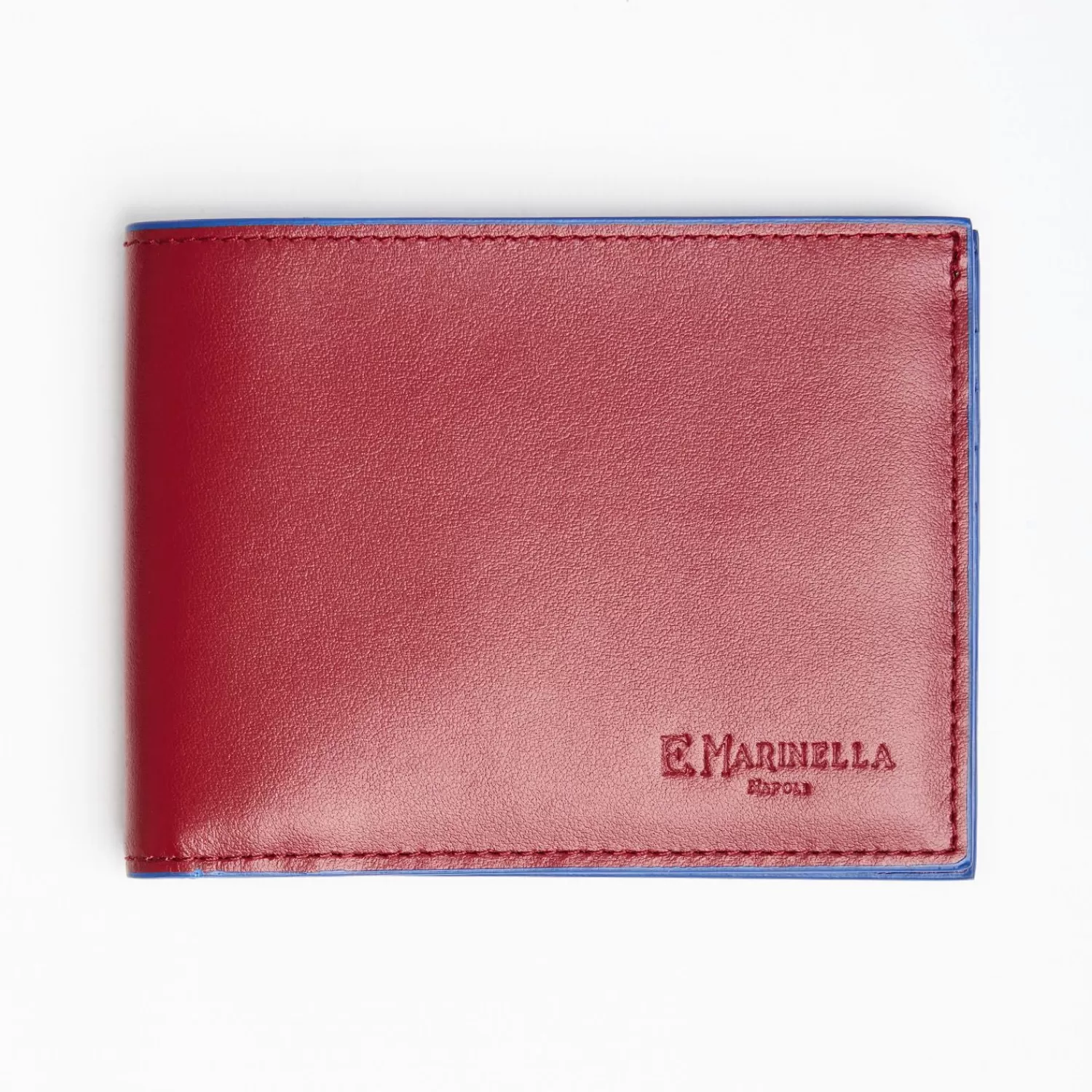Ruby Red Leather Horizontal Wallet>E.Marinella Discount