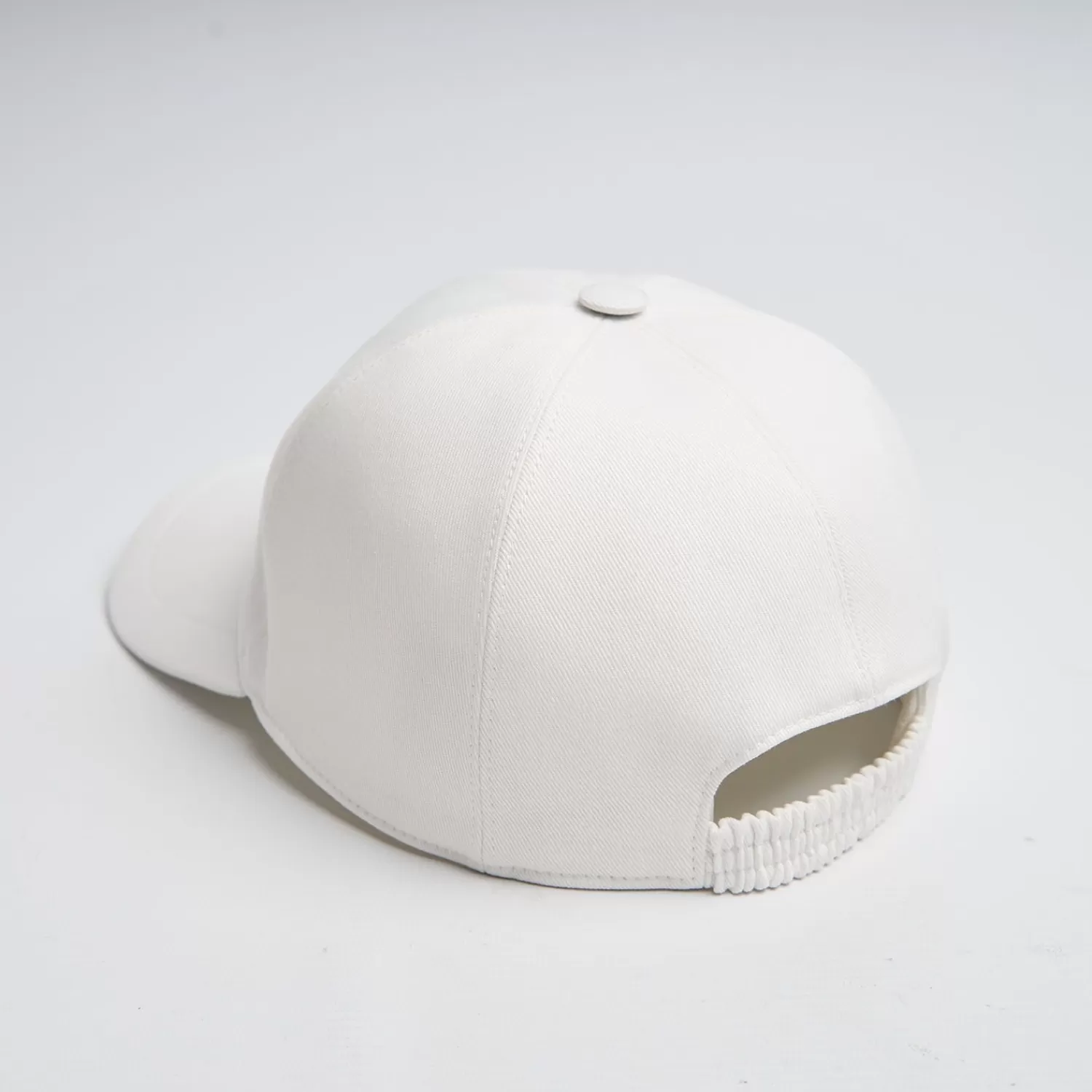 White Cotton Baseball Cap>E.Marinella Store