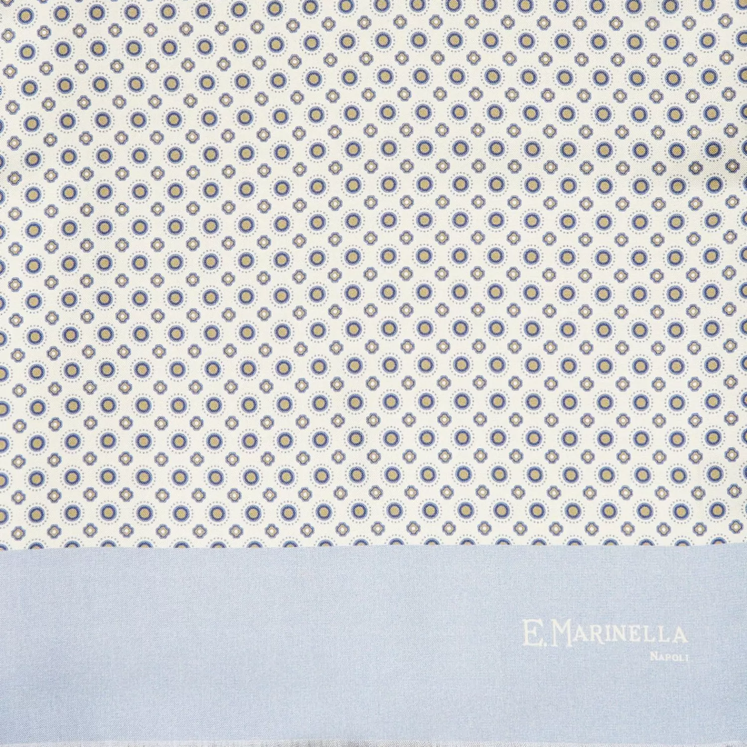 White Double Silk Scarf>E.Marinella Best