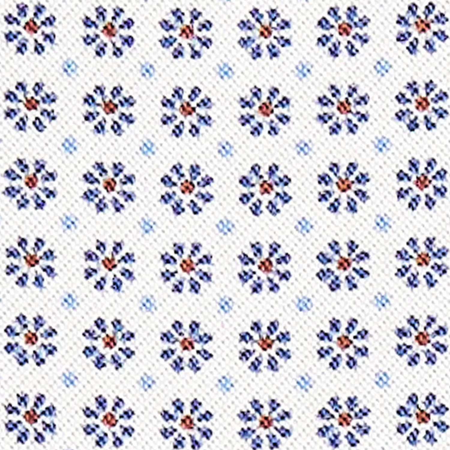 White Silk Ascot Tie - Small Flower Designs>E.Marinella Discount