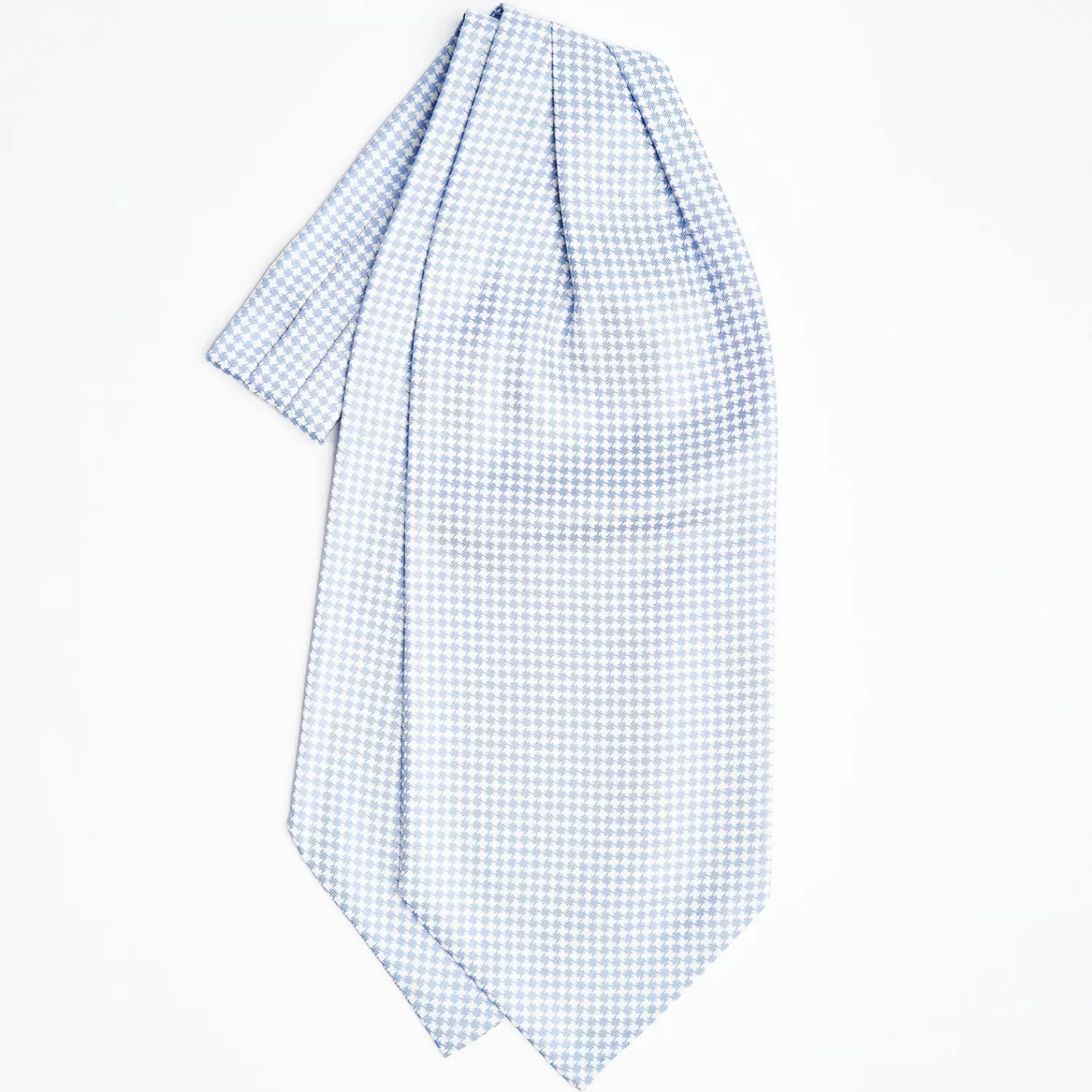 White Silk Ascot Tie Small Geometric Designs>E.Marinella Clearance