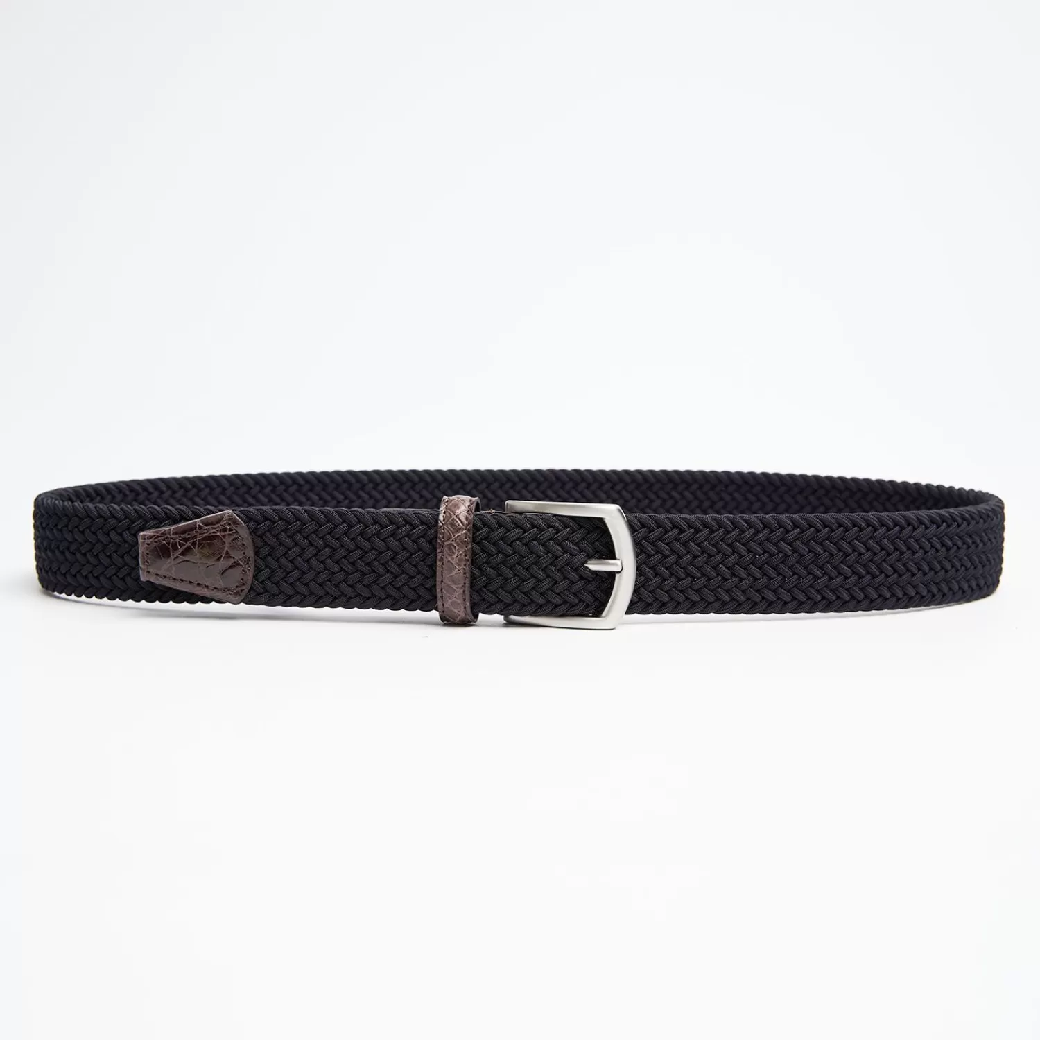 Woven Stretch Belt With Alligator Trims>E.Marinella Clearance