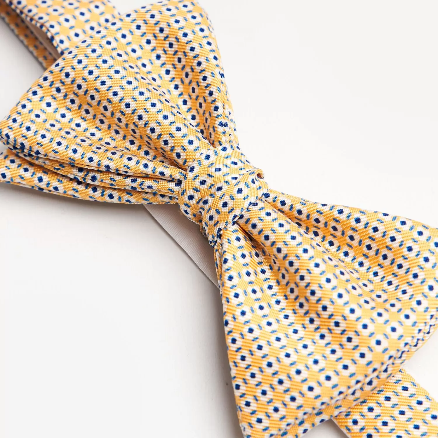 Yellow Pre-Knotted Bowtie - Small Geometric Pattern>E.Marinella Outlet