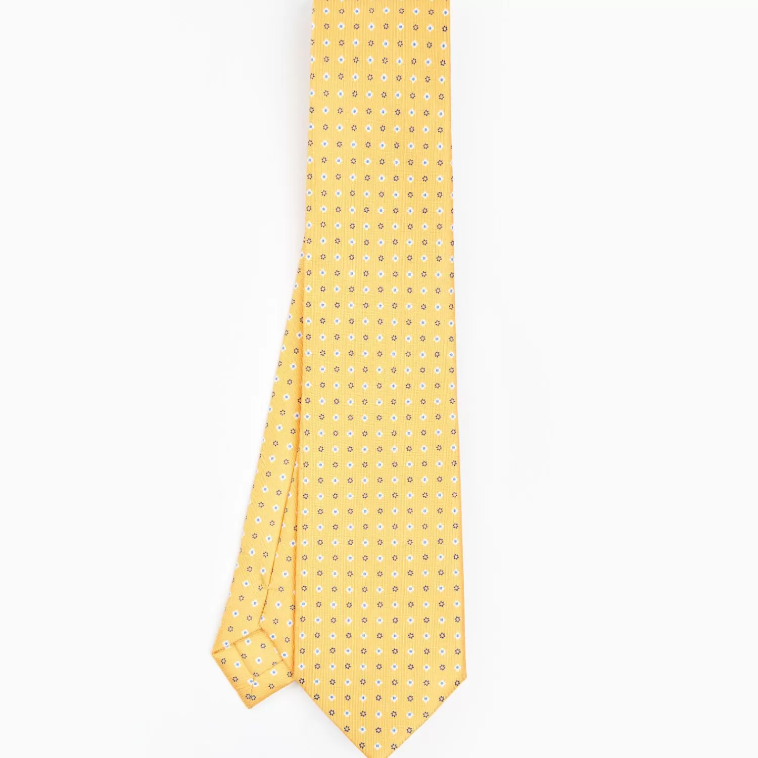 Yellow Sartorial Classic Silk Tie - Small Flower Designs>E.Marinella Hot