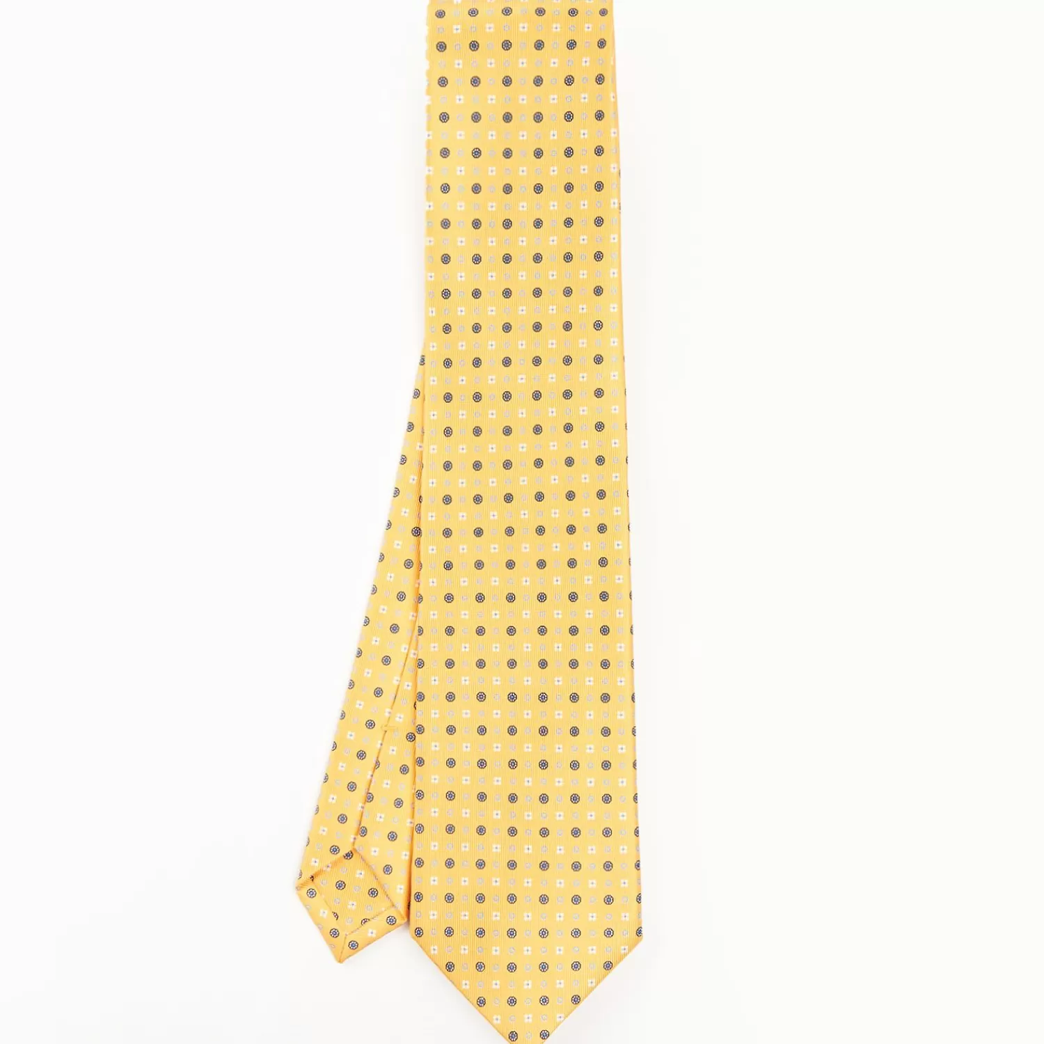 Yellow Sartorial Classic Silk Tie - Small Flower Pattern>E.Marinella Cheap