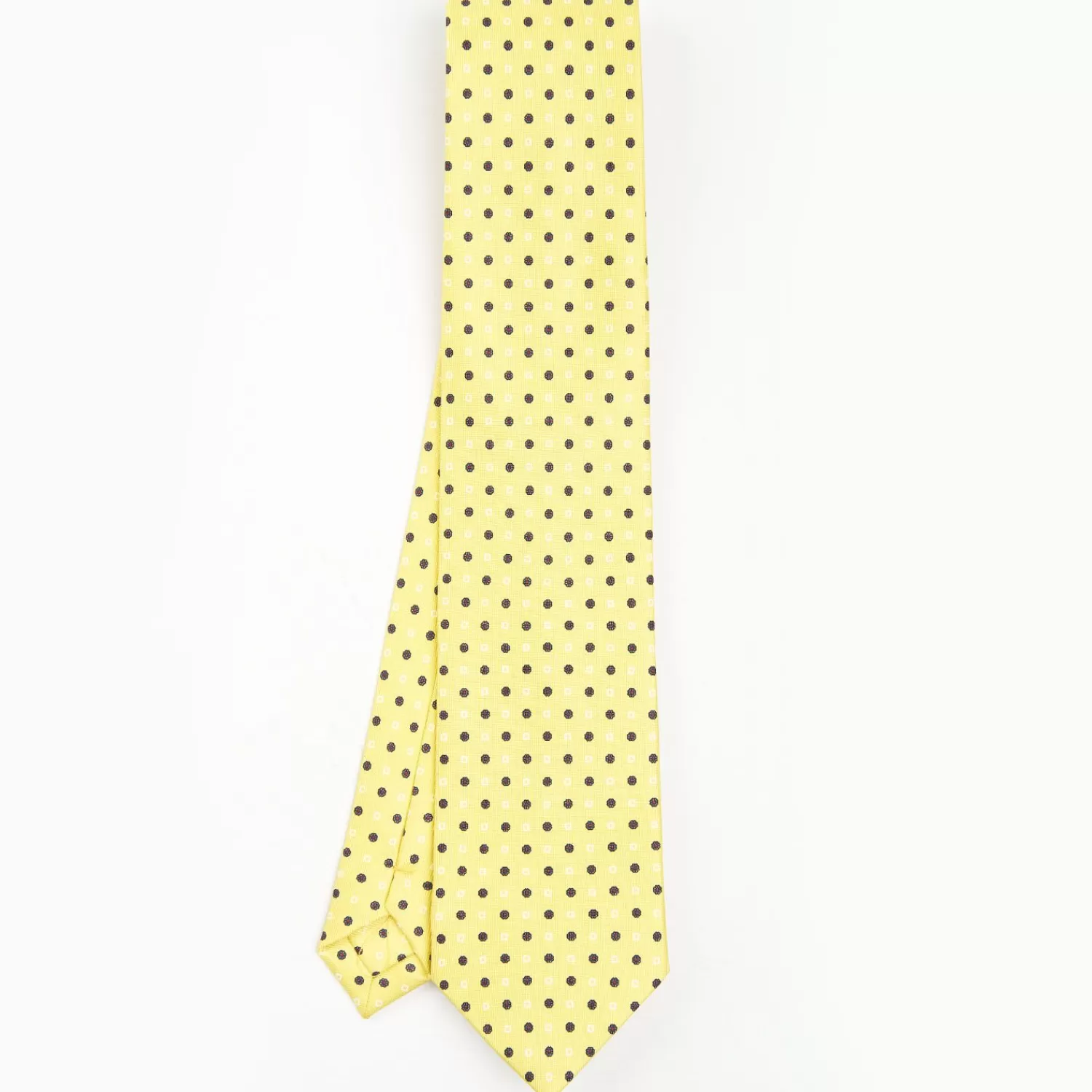 Yellow Sartorial Classic Silk Tie - Small Flower Pattern>E.Marinella Hot