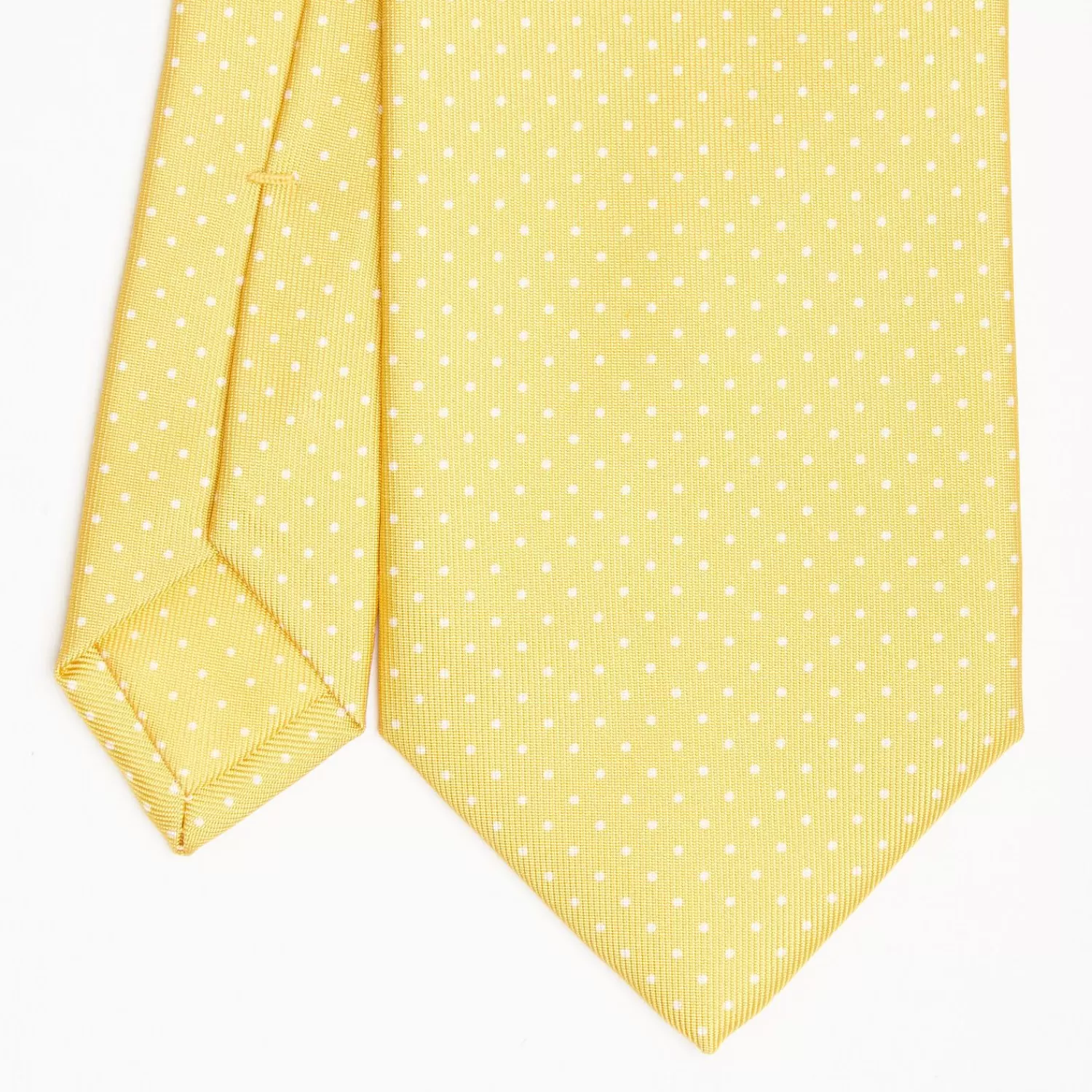 Yellow Sartorial Classic Silk Tie Polka Dot Pattern>E.Marinella Best Sale