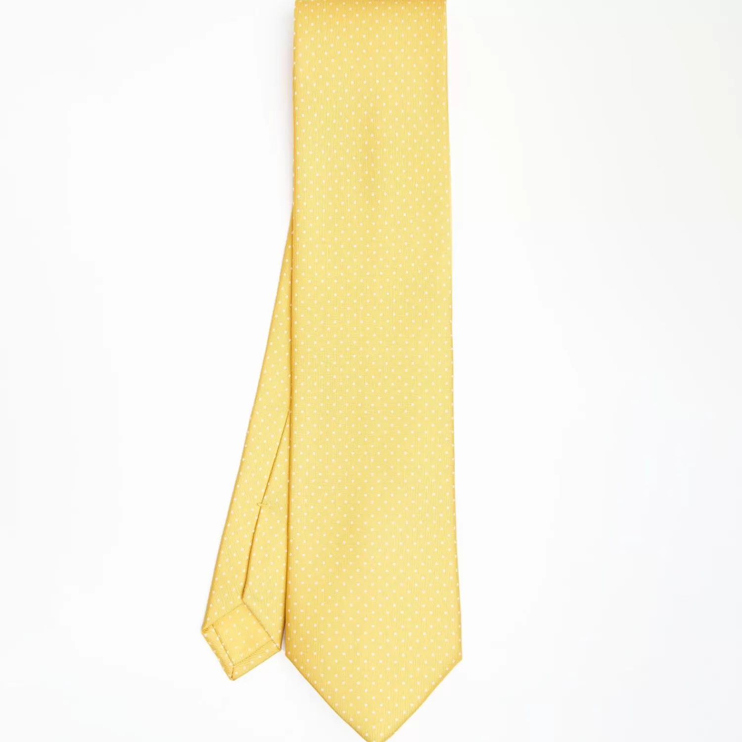 Yellow Sartorial Classic Silk Tie Polka Dot Pattern>E.Marinella Best Sale