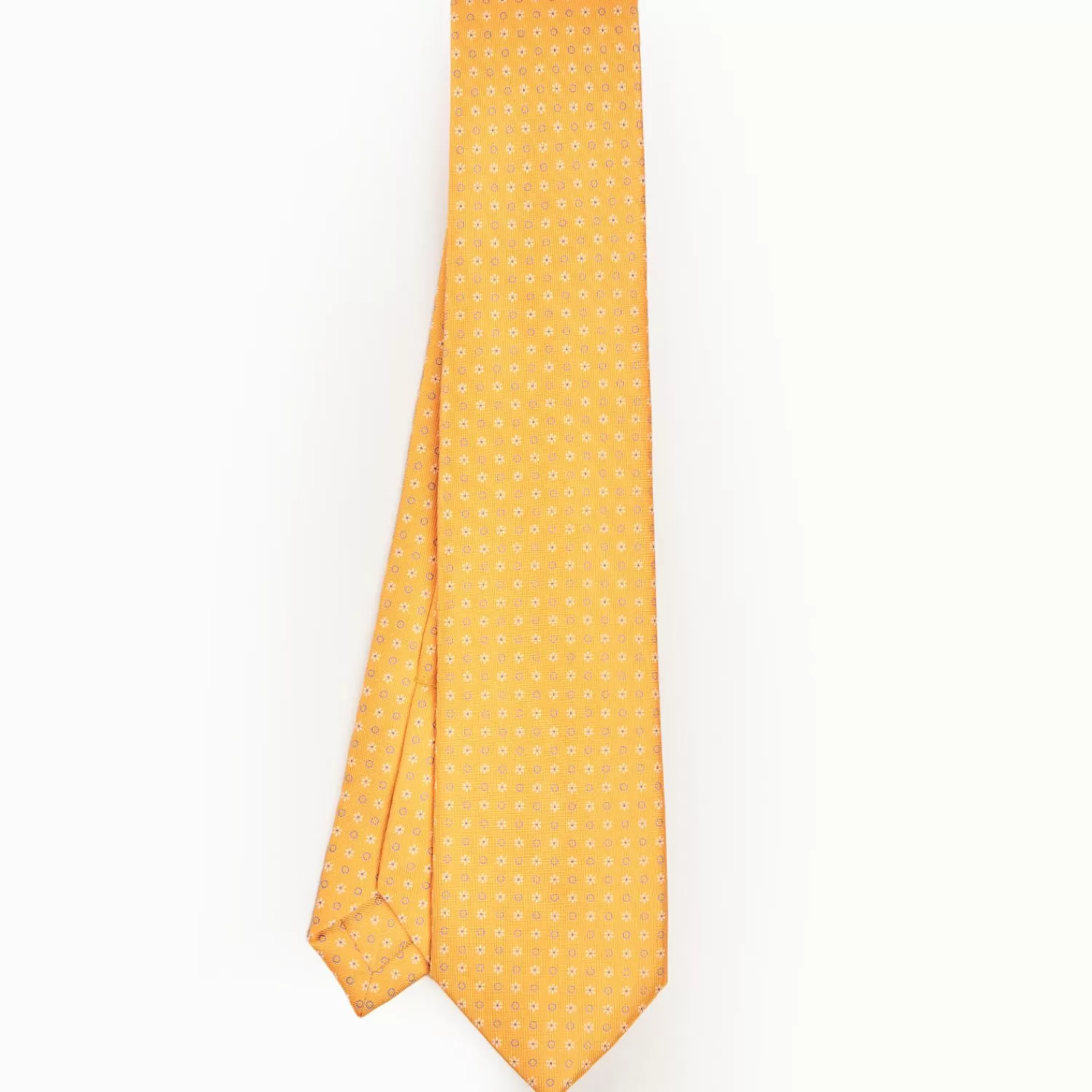 Yellow Seven-Fold Tie - Small Designs>E.Marinella Store