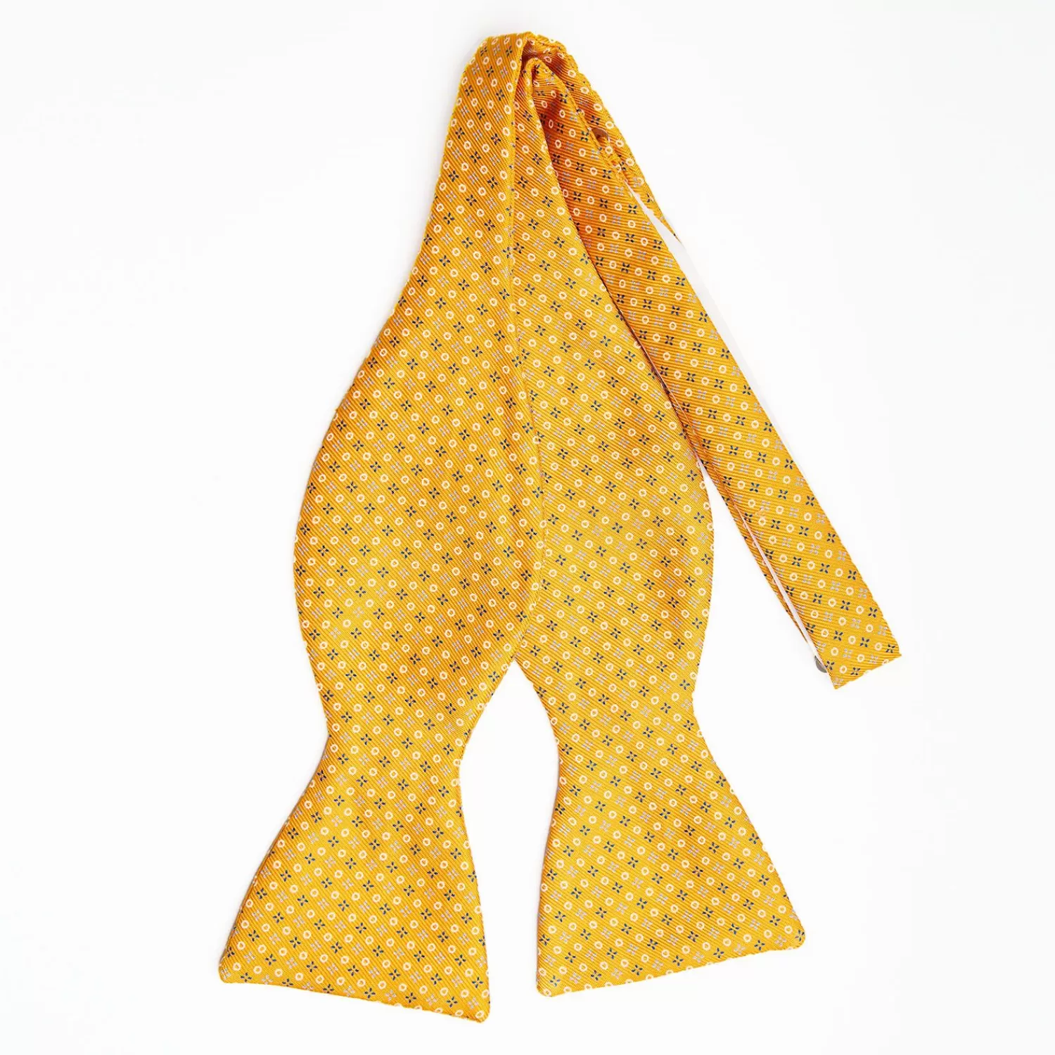 Yellow Silk Bowtie To Self-Tie - Small Flower Pattern>E.Marinella Fashion