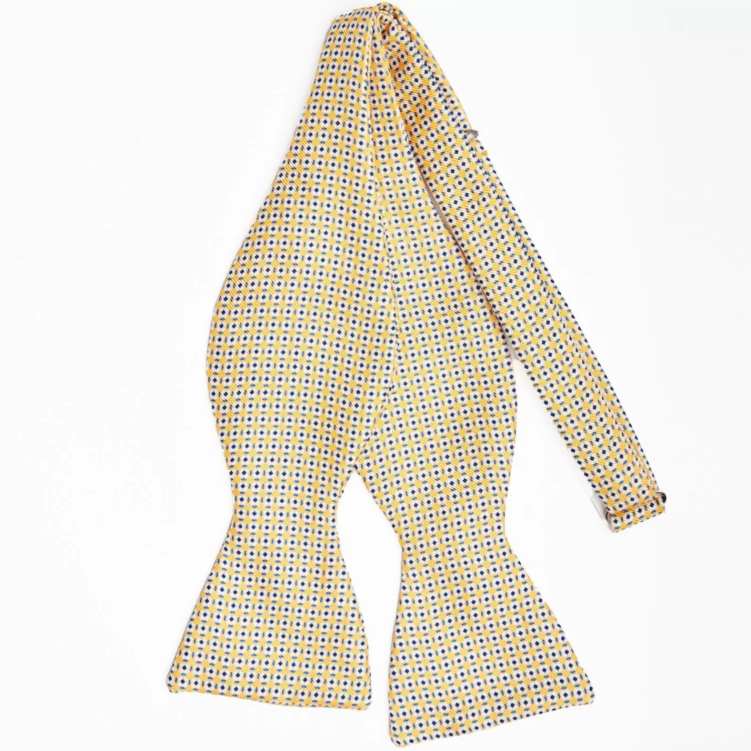 Yellow Silk Bowtie To Self-Tie - Small Flower Pattern>E.Marinella Best Sale
