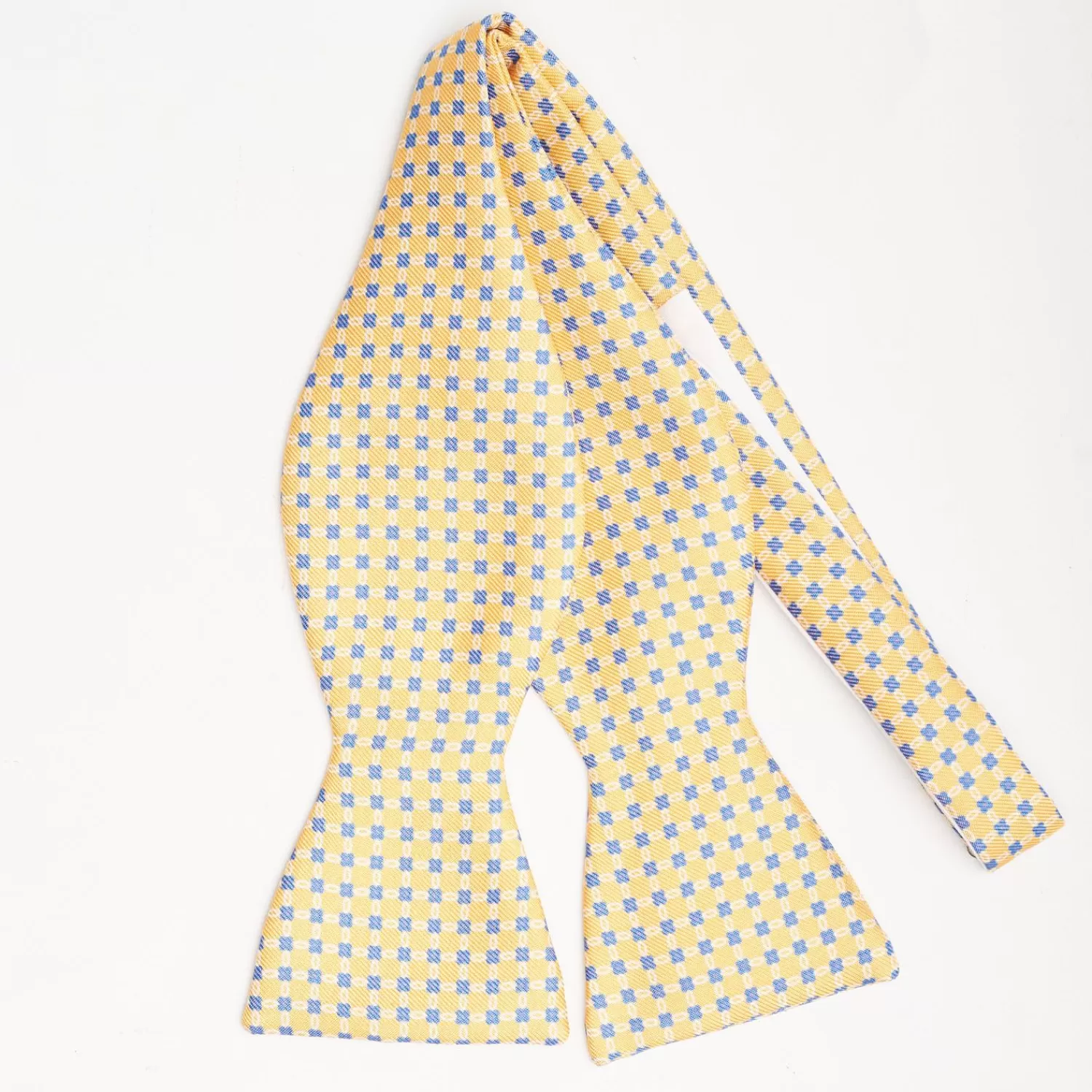 Yellow Silk Bowtie To Self-Tie - Small Flower Pattern>E.Marinella Hot