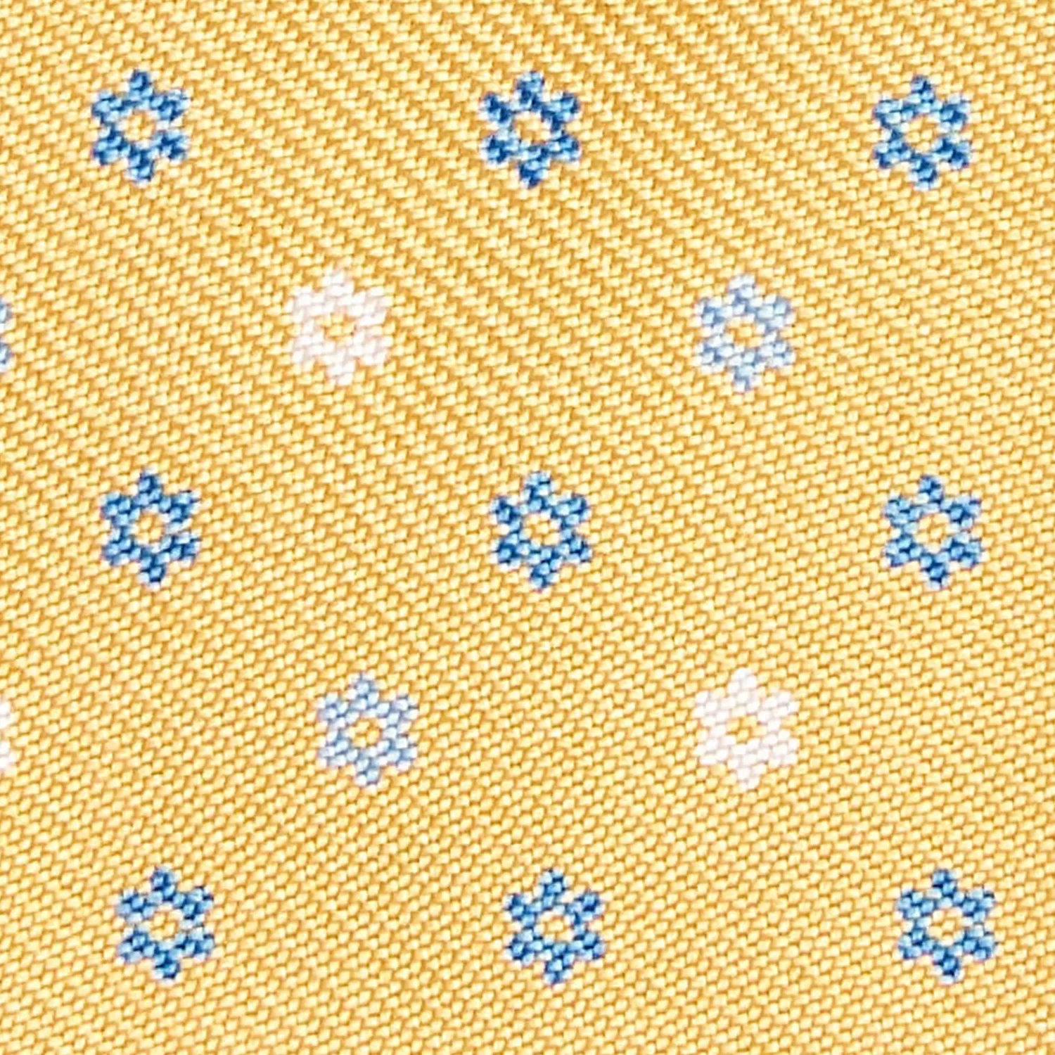 Yellow Silk Bowtie To Self-Tie - Small Flower Pattern>E.Marinella Best