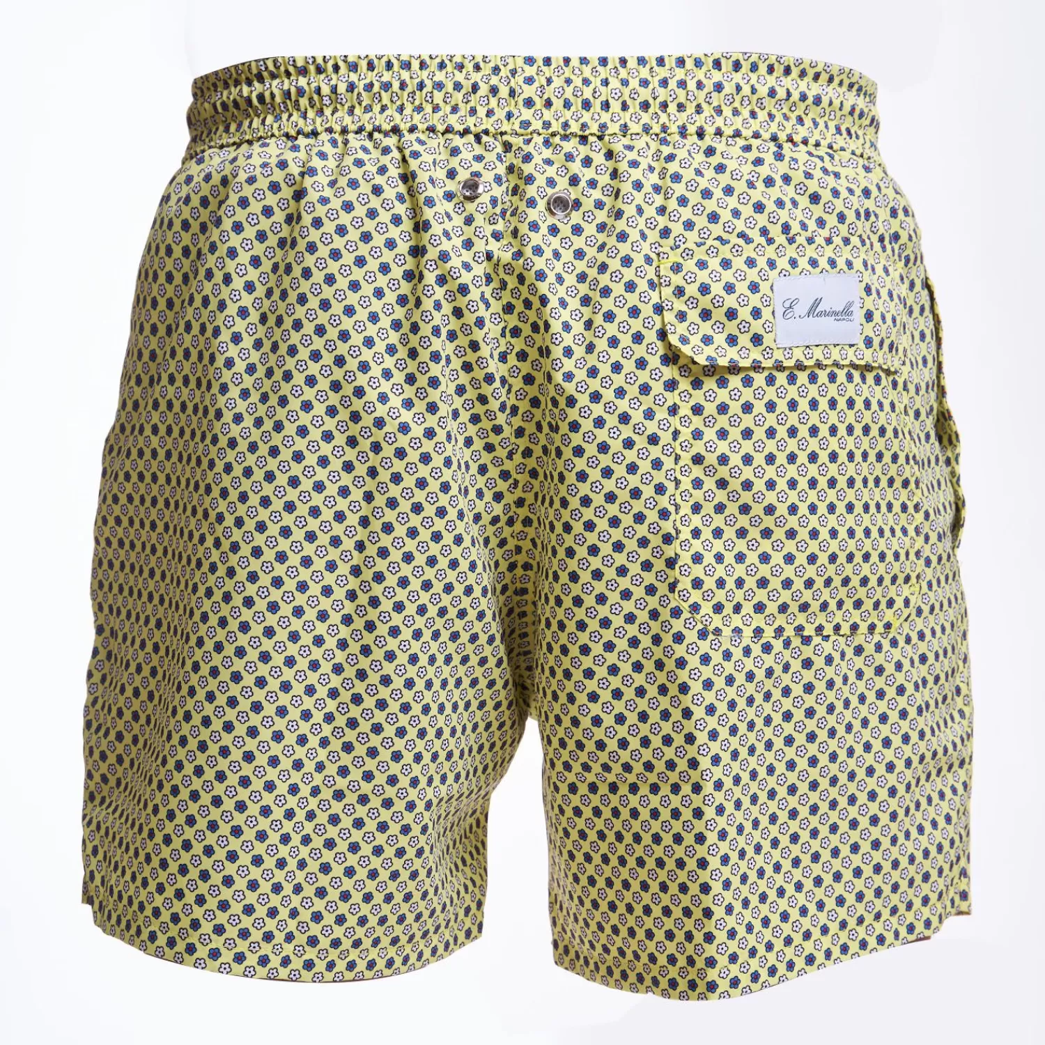 Yellow Swim Short - Small Flower Pattern>E.Marinella Discount