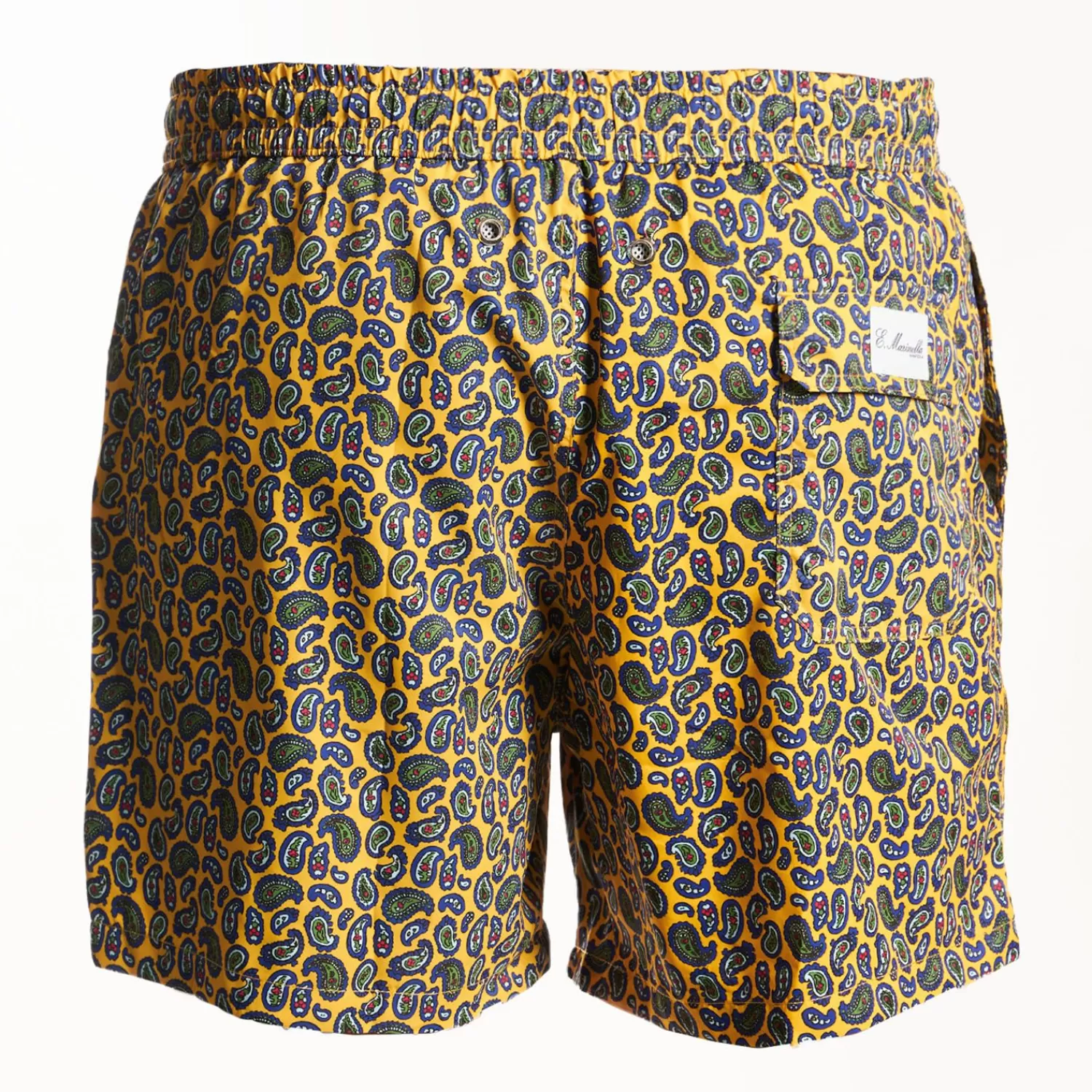 Yellow Swim Shorts- Paisley Pattern>E.Marinella Cheap