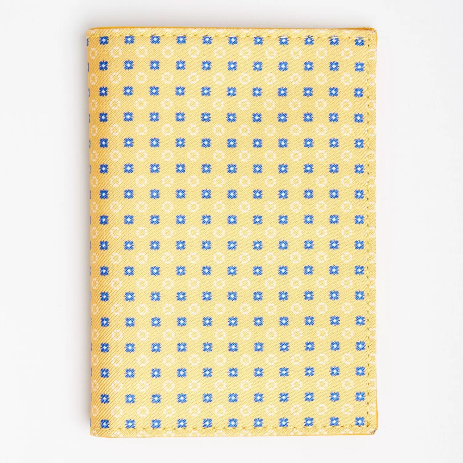 Yellow Vertical Wallet In Silk And Leather>E.Marinella New